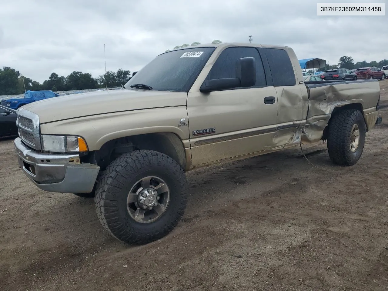 2002 Dodge Ram 2500 VIN: 3B7KF23602M314458 Lot: 70518414