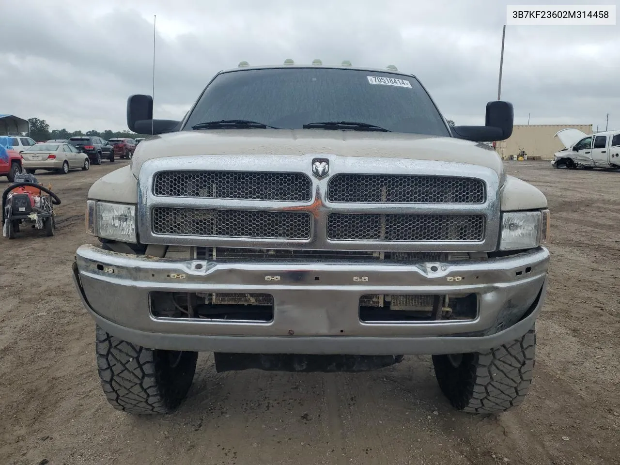 2002 Dodge Ram 2500 VIN: 3B7KF23602M314458 Lot: 70518414