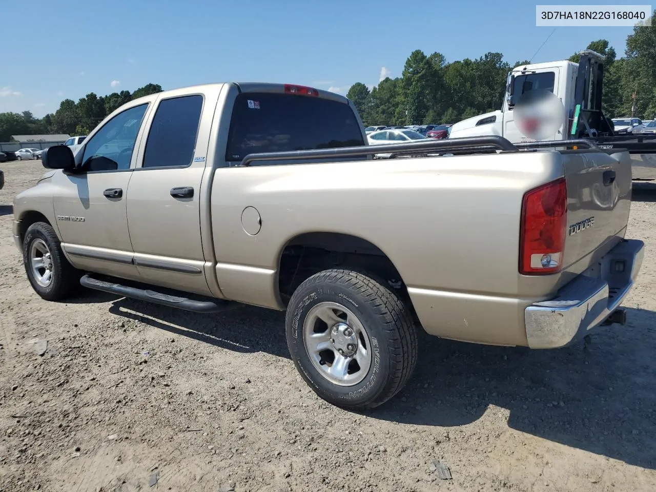 2002 Dodge Ram 1500 VIN: 3D7HA18N22G168040 Lot: 70610024