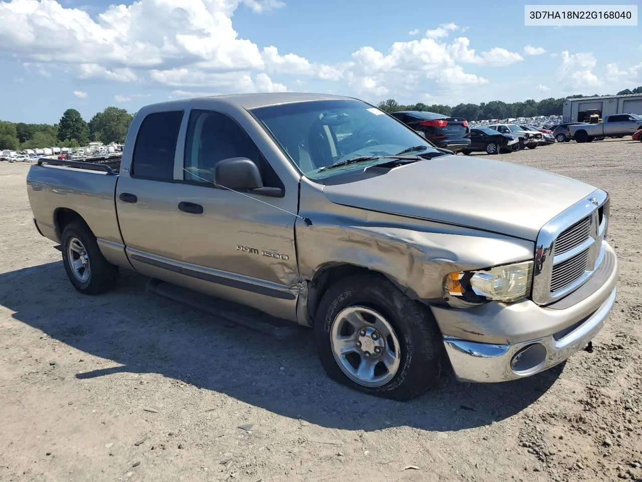 2002 Dodge Ram 1500 VIN: 3D7HA18N22G168040 Lot: 70610024