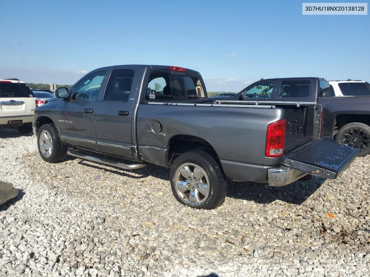 2002 Dodge Ram 1500 VIN: 3D7HU18NX2G138128 Lot: 70697194