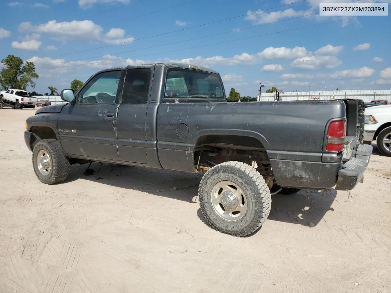 2002 Dodge Ram 2500 VIN: 3B7KF23ZX2M203894 Lot: 71208884