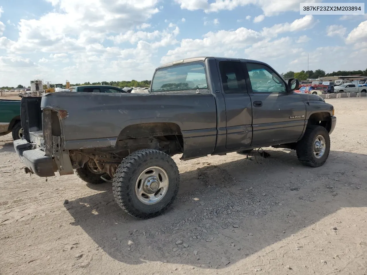 2002 Dodge Ram 2500 VIN: 3B7KF23ZX2M203894 Lot: 71208884