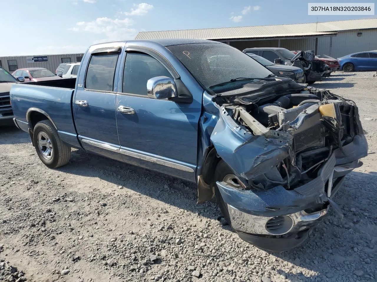 2002 Dodge Ram 1500 VIN: 3D7HA18N32G203846 Lot: 71291844