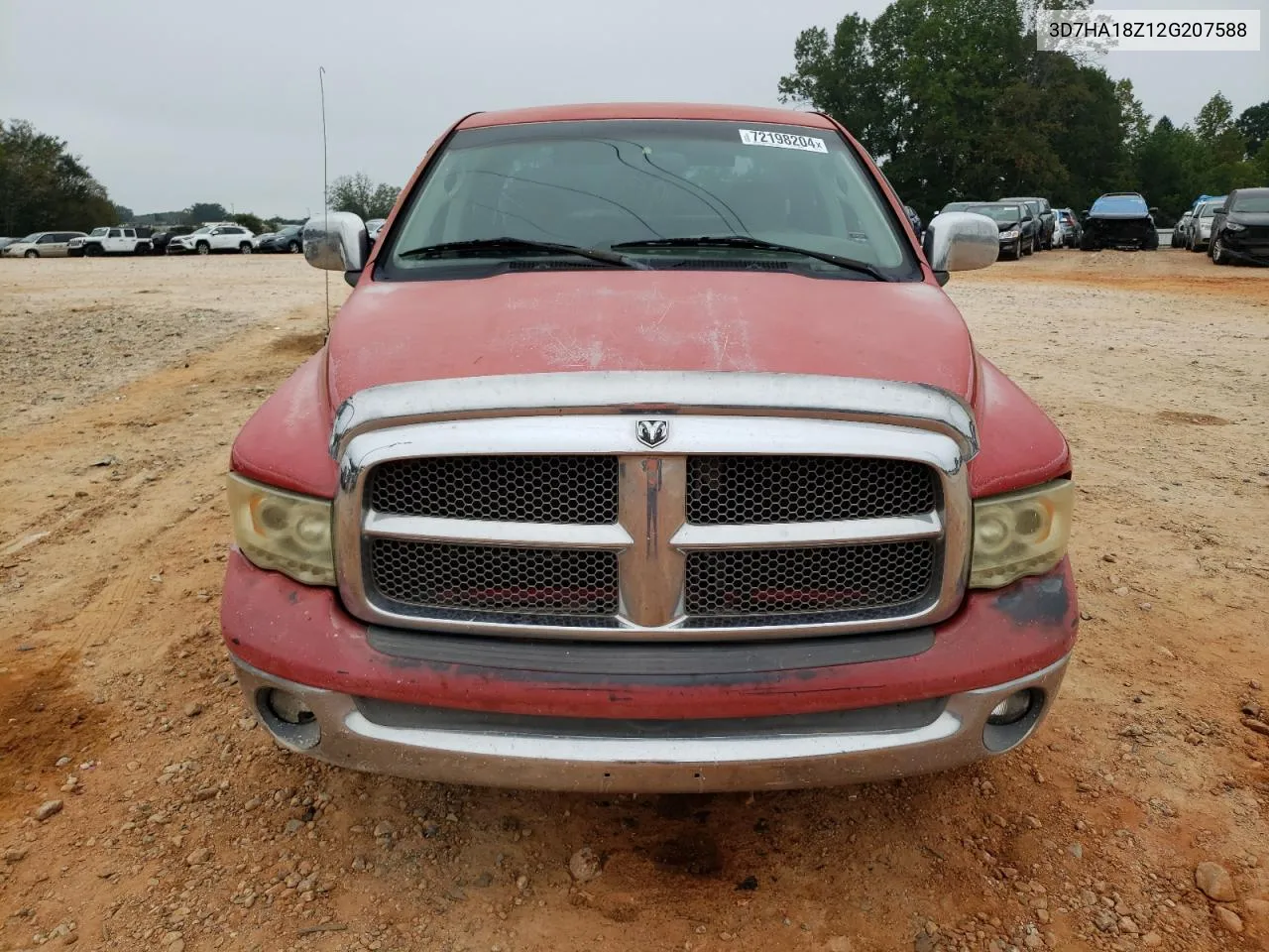 2002 Dodge Ram 1500 VIN: 3D7HA18Z12G207588 Lot: 72198204