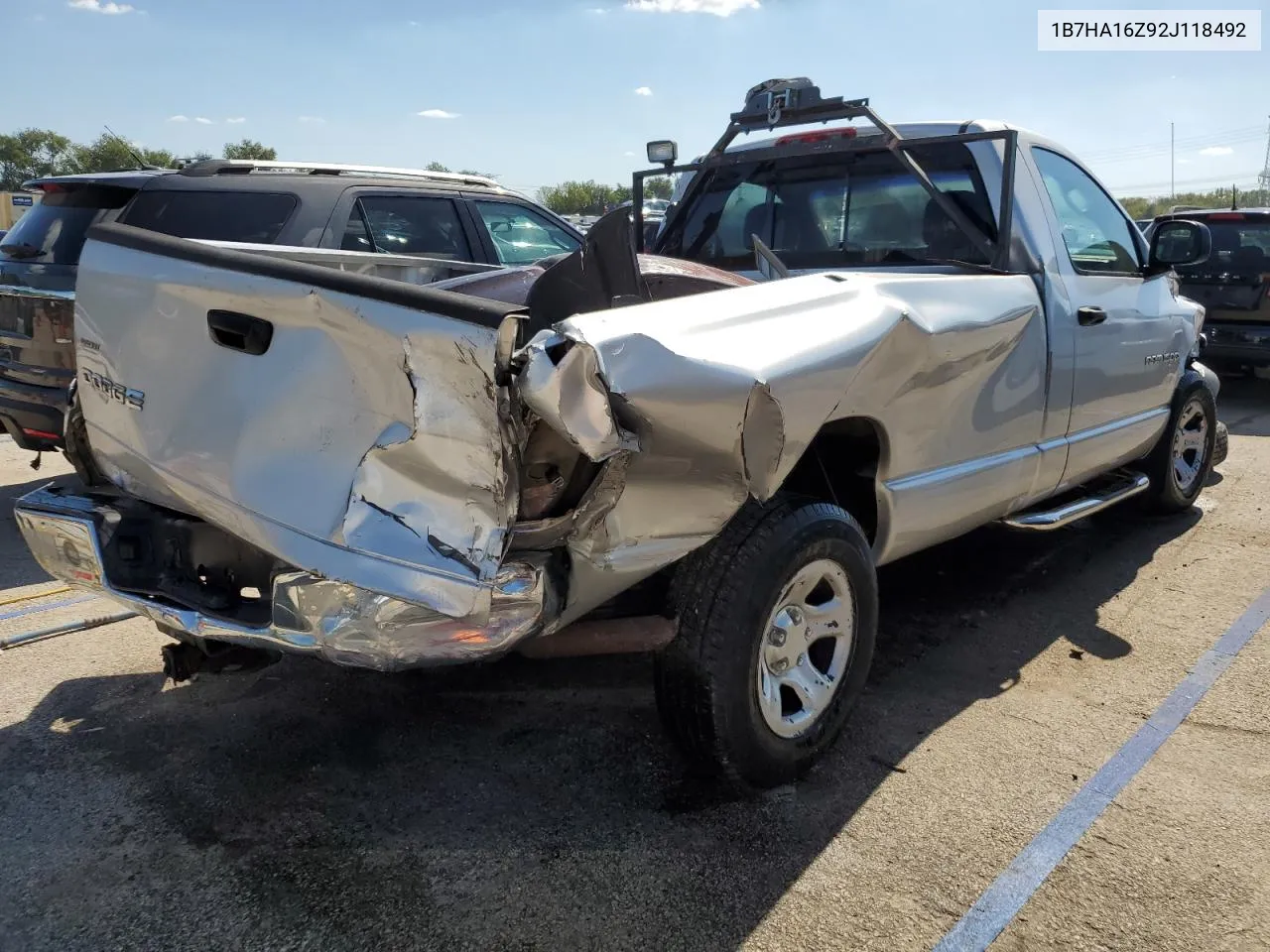 2002 Dodge Ram 1500 VIN: 1B7HA16Z92J118492 Lot: 72550774