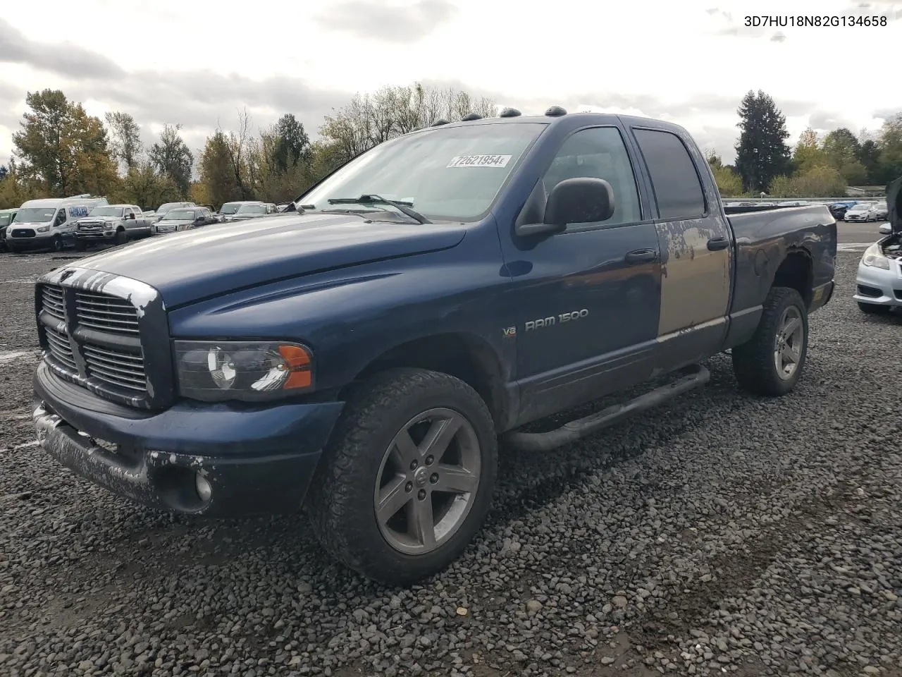 2002 Dodge Ram 1500 VIN: 3D7HU18N82G134658 Lot: 72621954