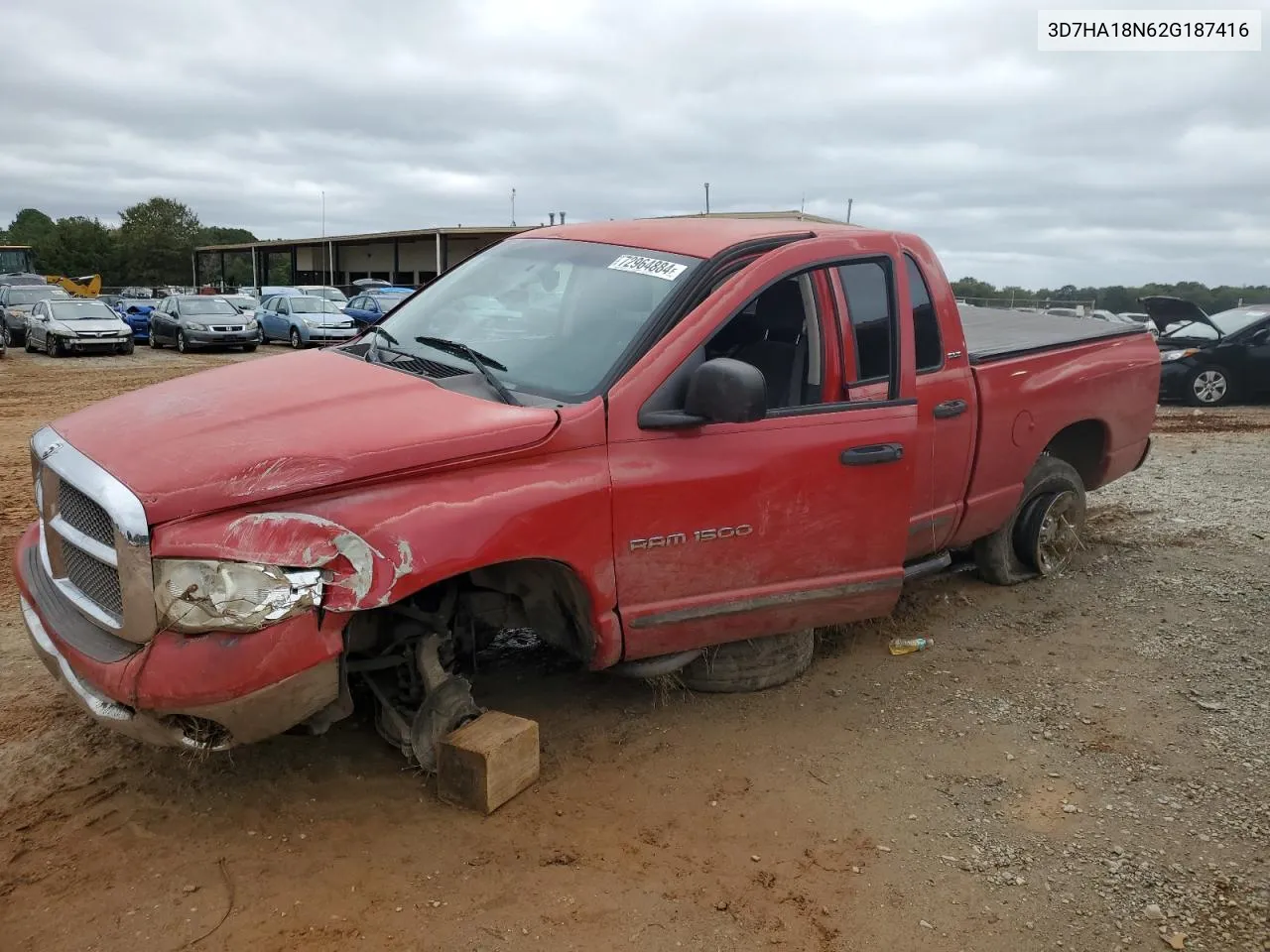 2002 Dodge Ram 1500 VIN: 3D7HA18N62G187416 Lot: 72964884