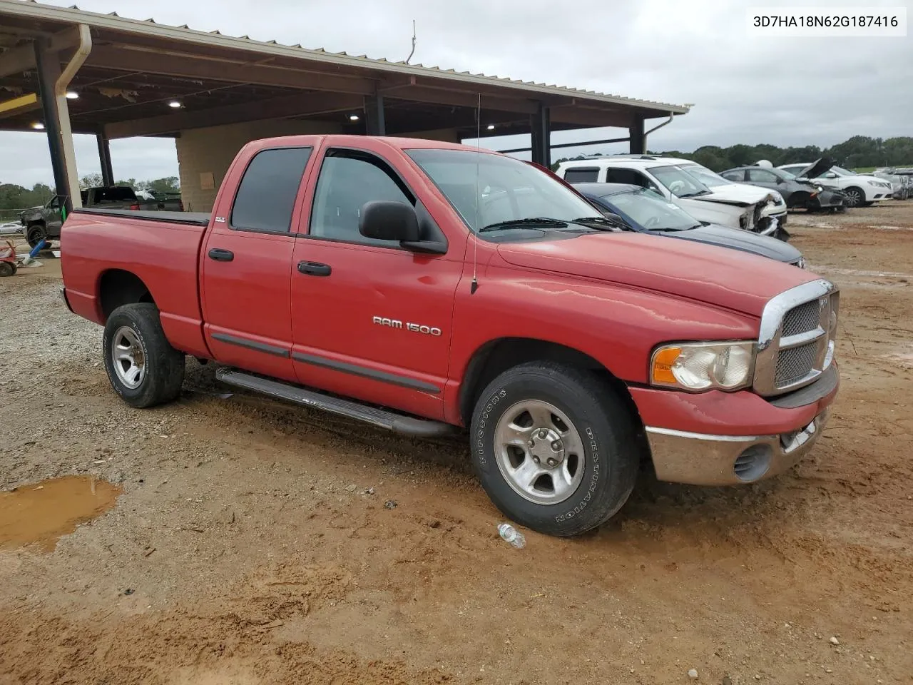 2002 Dodge Ram 1500 VIN: 3D7HA18N62G187416 Lot: 72964884