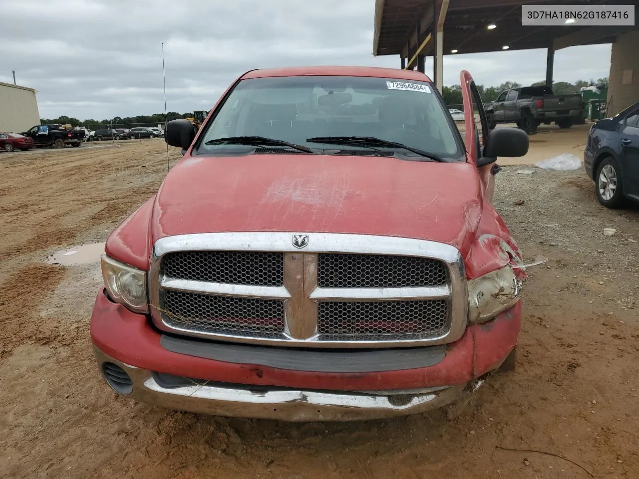 2002 Dodge Ram 1500 VIN: 3D7HA18N62G187416 Lot: 72964884