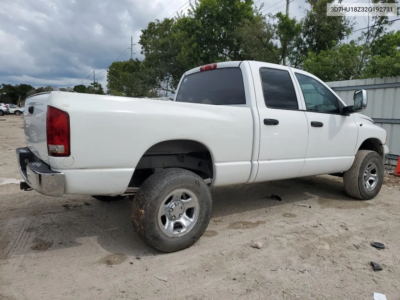 2002 Dodge Ram 1500 VIN: 3D7HU18Z32G192731 Lot: 73135594