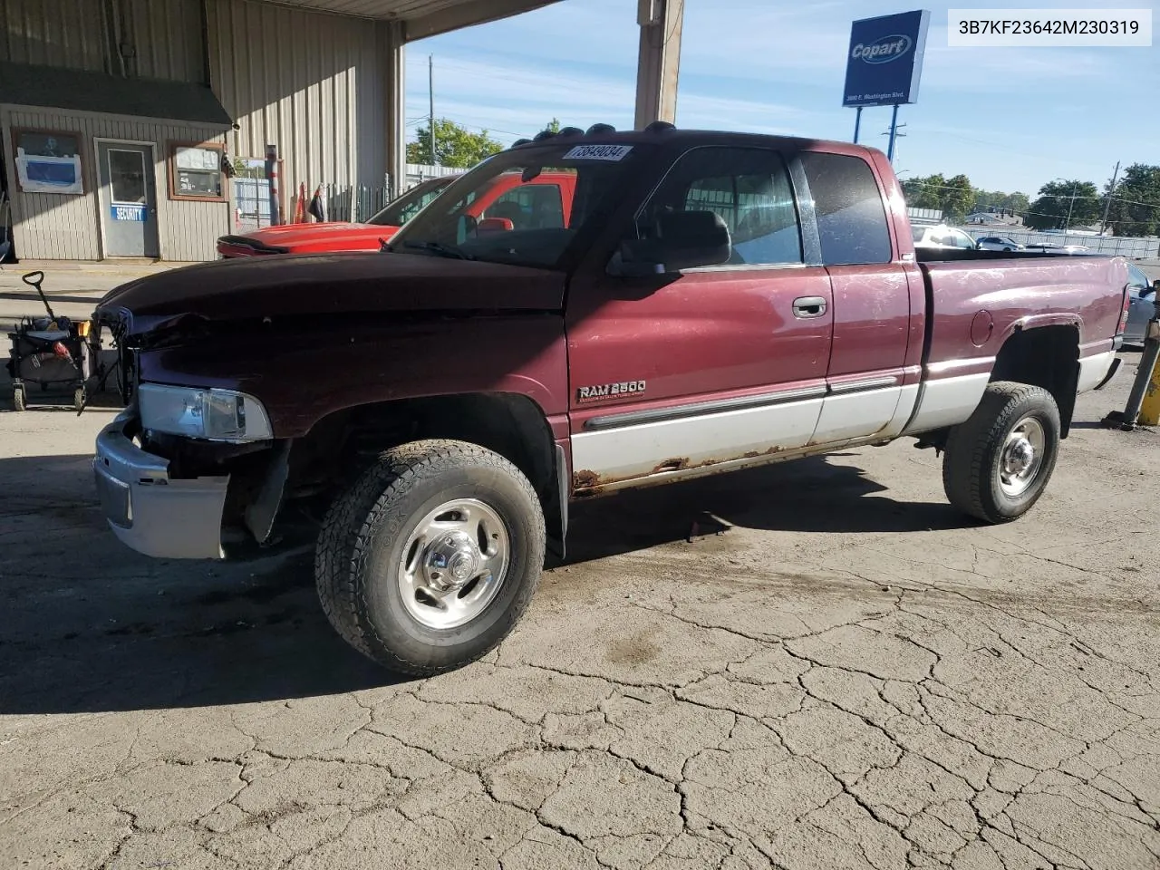 2002 Dodge Ram 2500 VIN: 3B7KF23642M230319 Lot: 73849034