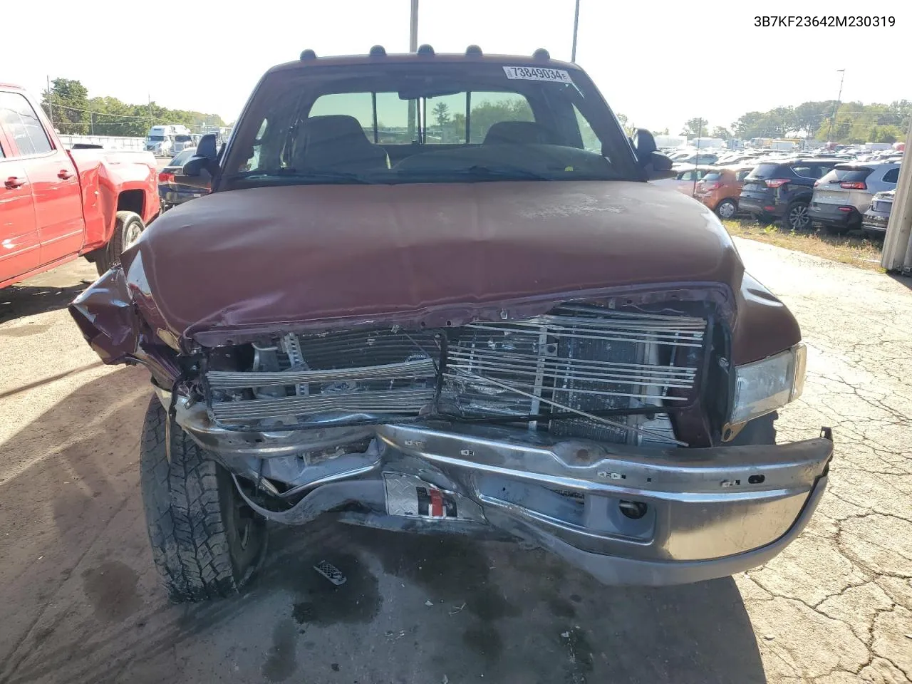 2002 Dodge Ram 2500 VIN: 3B7KF23642M230319 Lot: 73849034