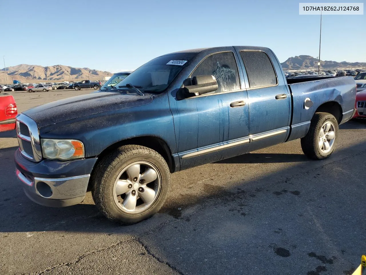 2002 Dodge Ram 1500 VIN: 1D7HA18Z62J124768 Lot: 74008504