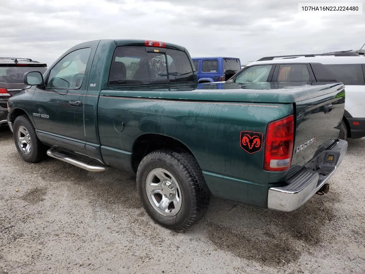 2002 Dodge Ram 1500 VIN: 1D7HA16N22J224480 Lot: 74214384