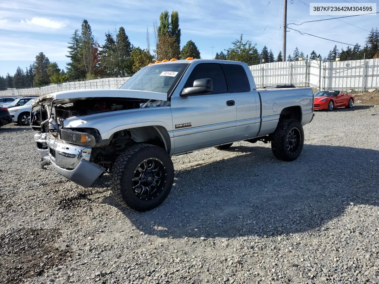 2002 Dodge Ram 2500 VIN: 3B7KF23642M304595 Lot: 74614424