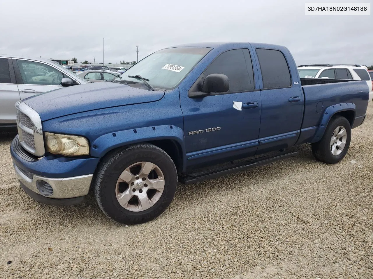 2002 Dodge Ram 1500 VIN: 3D7HA18N02G148188 Lot: 74961364