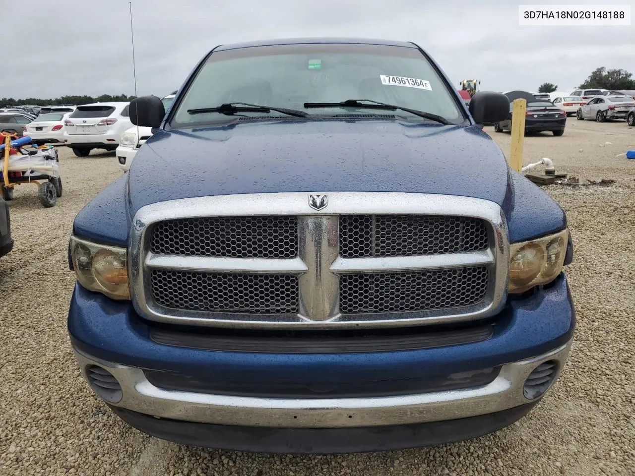 2002 Dodge Ram 1500 VIN: 3D7HA18N02G148188 Lot: 74961364