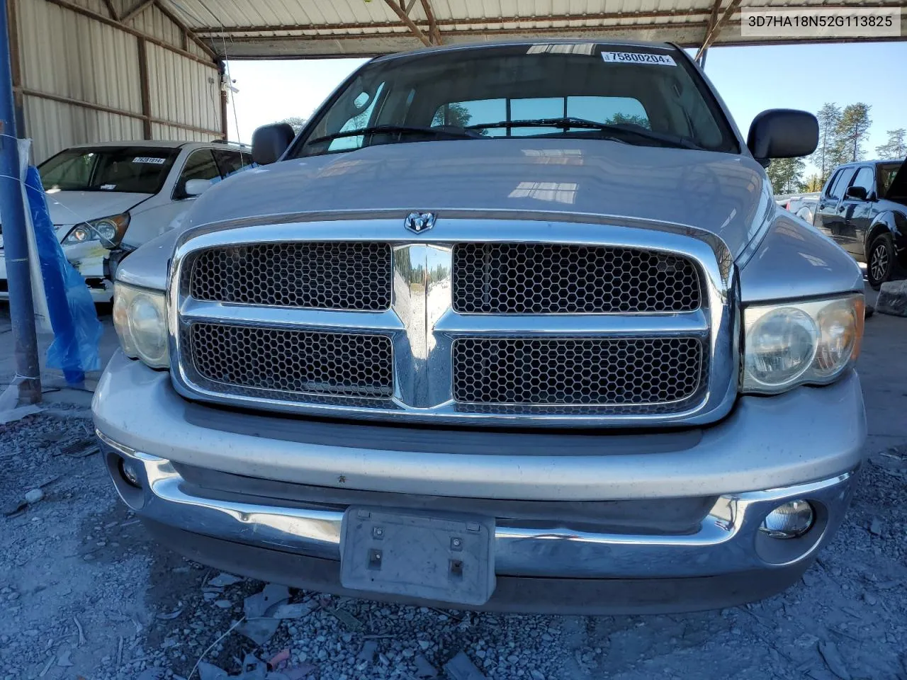 2002 Dodge Ram 1500 VIN: 3D7HA18N52G113825 Lot: 75800204