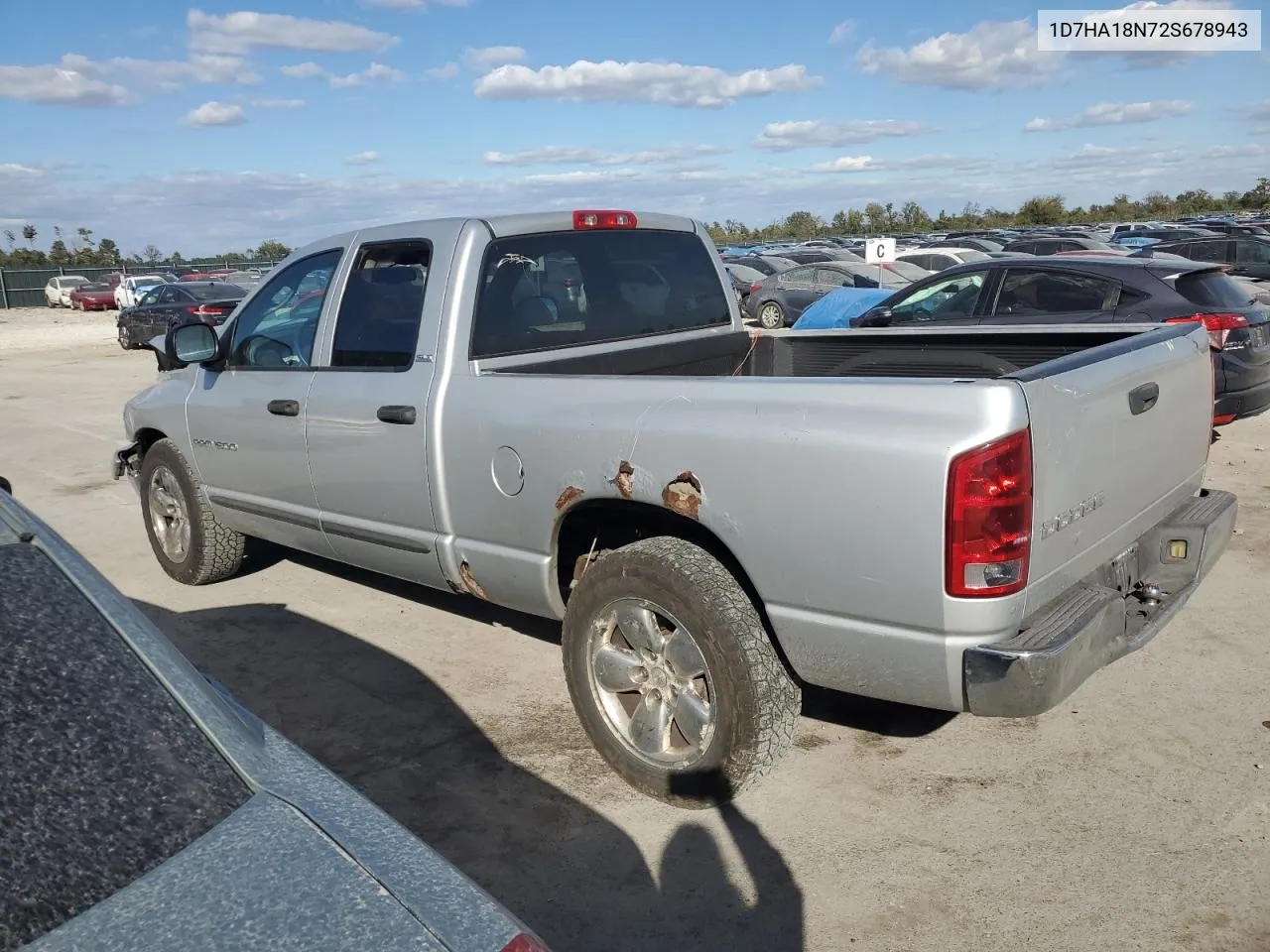 2002 Dodge Ram 1500 VIN: 1D7HA18N72S678943 Lot: 76295454