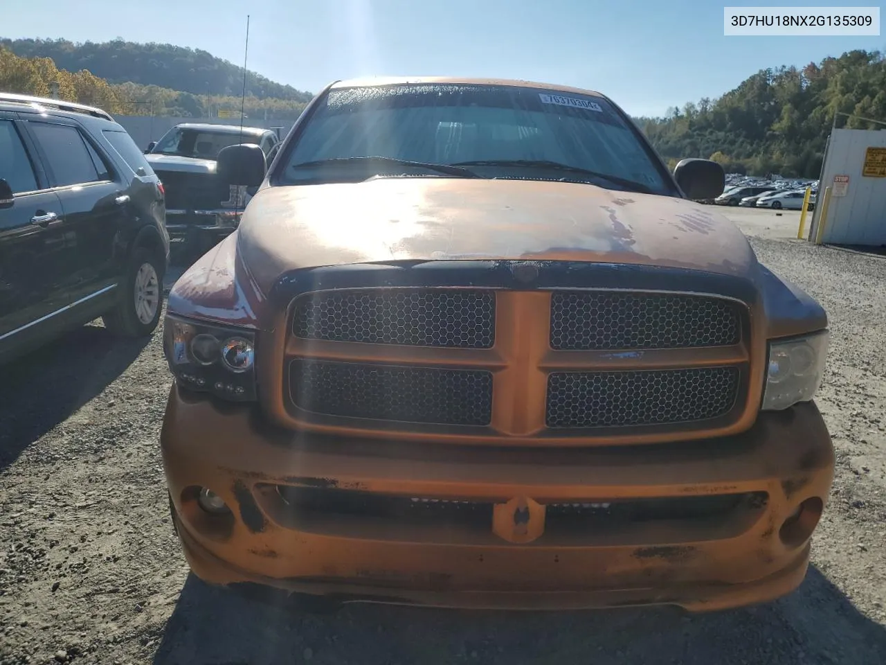 2002 Dodge Ram 1500 VIN: 3D7HU18NX2G135309 Lot: 76370304