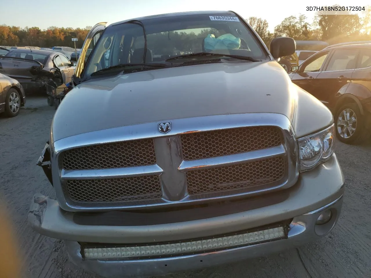 2002 Dodge Ram 1500 VIN: 3D7HA18N52G172504 Lot: 76635344