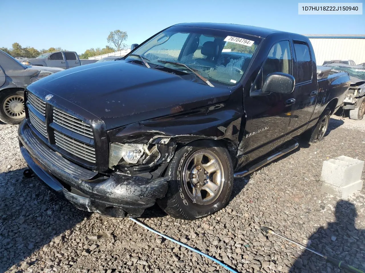 2002 Dodge Ram 1500 VIN: 1D7HU18Z22J150940 Lot: 76704794