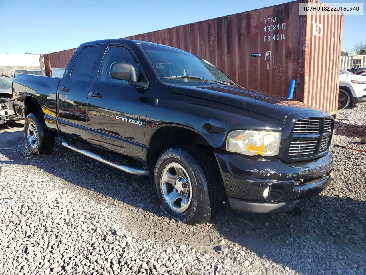 2002 Dodge Ram 1500 VIN: 1D7HU18Z22J150940 Lot: 76704794