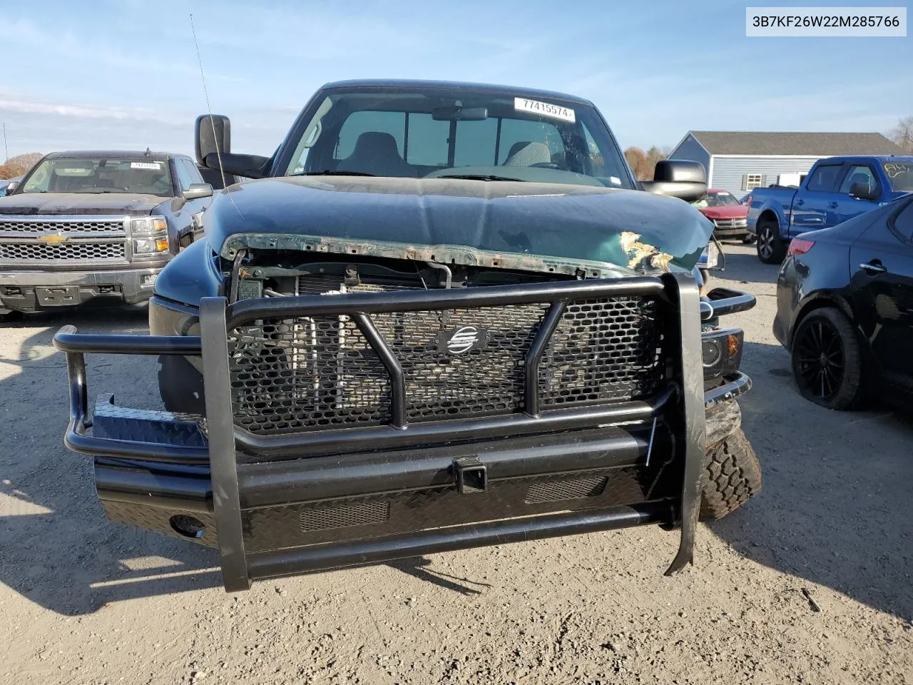 2002 Dodge Ram 2500 VIN: 3B7KF26W22M285766 Lot: 77415574