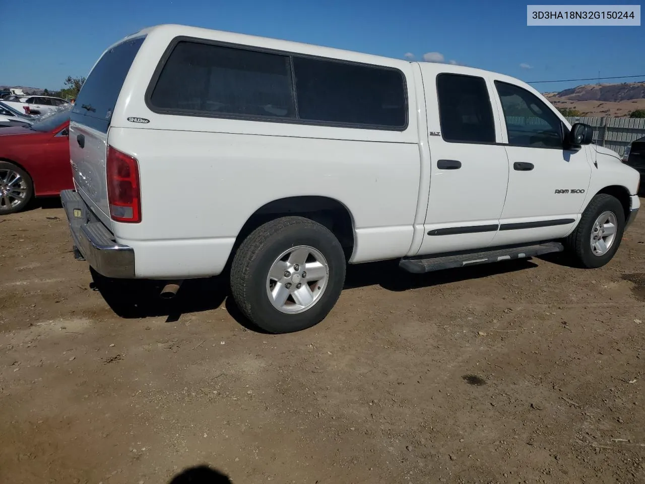 2002 Dodge Ram 1500 VIN: 3D3HA18N32G150244 Lot: 77575424