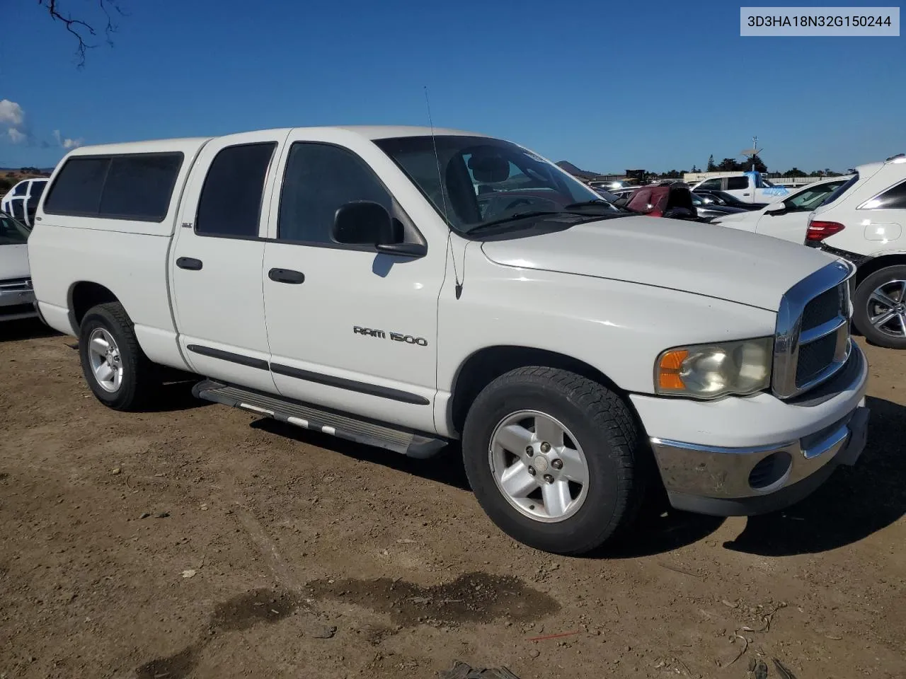 2002 Dodge Ram 1500 VIN: 3D3HA18N32G150244 Lot: 77575424