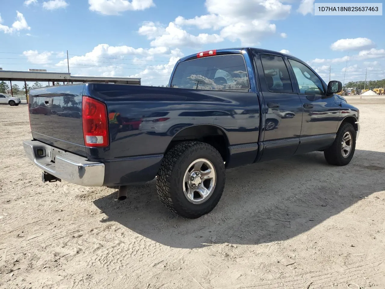 2002 Dodge Ram 1500 VIN: 1D7HA18N82S637463 Lot: 78184884