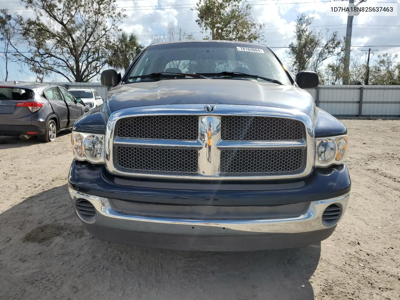 2002 Dodge Ram 1500 VIN: 1D7HA18N82S637463 Lot: 78184884