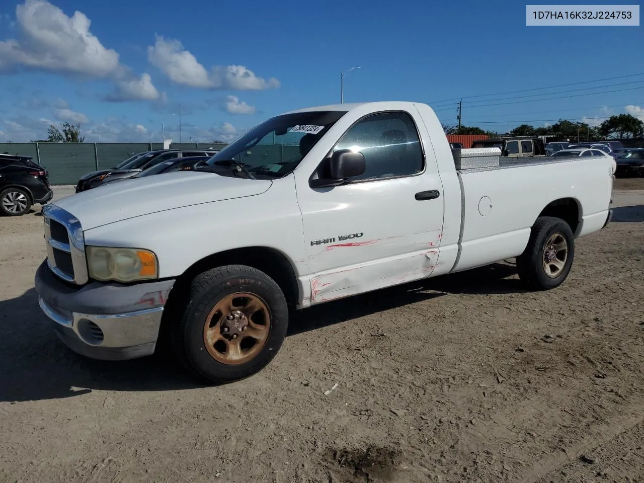 2002 Dodge Ram 1500 VIN: 1D7HA16K32J224753 Lot: 79841324