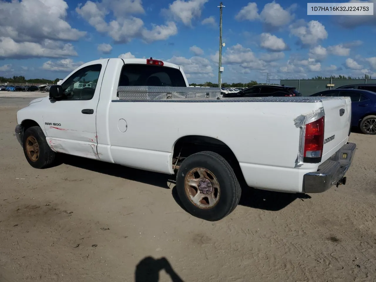 2002 Dodge Ram 1500 VIN: 1D7HA16K32J224753 Lot: 79841324