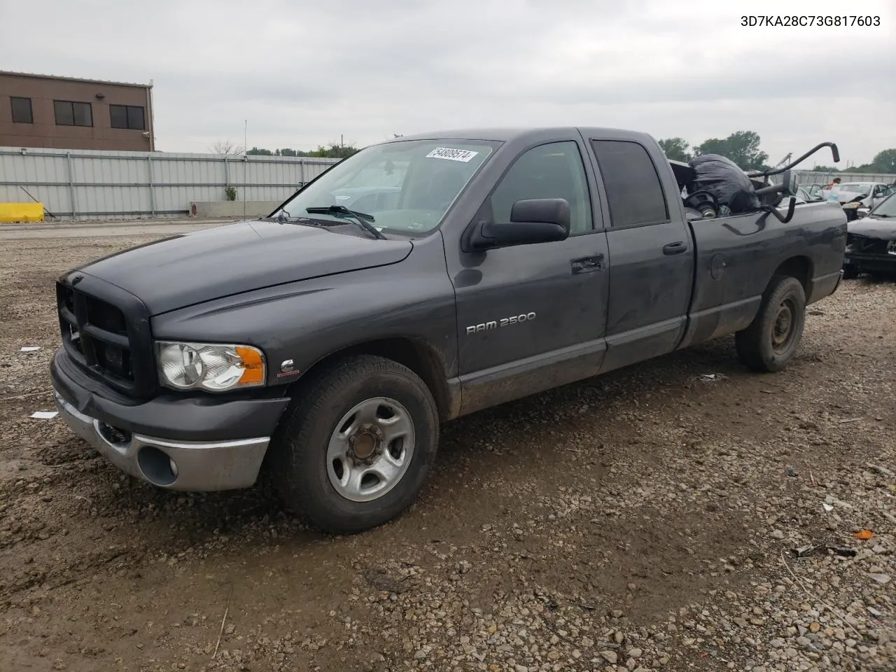 2003 Dodge Ram 2500 St VIN: 3D7KA28C73G817603 Lot: 54809574