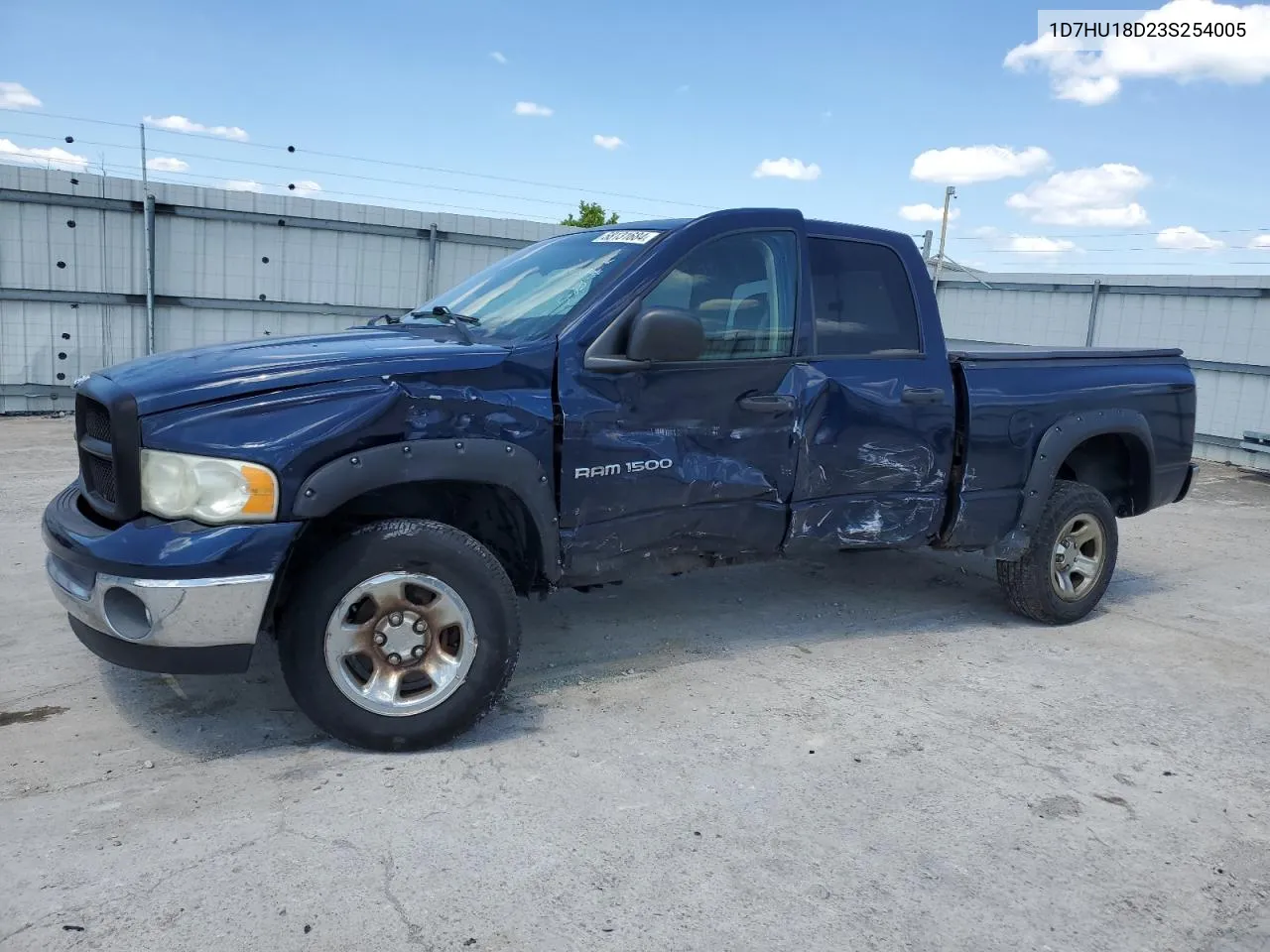 2003 Dodge Ram 1500 St VIN: 1D7HU18D23S254005 Lot: 58131684