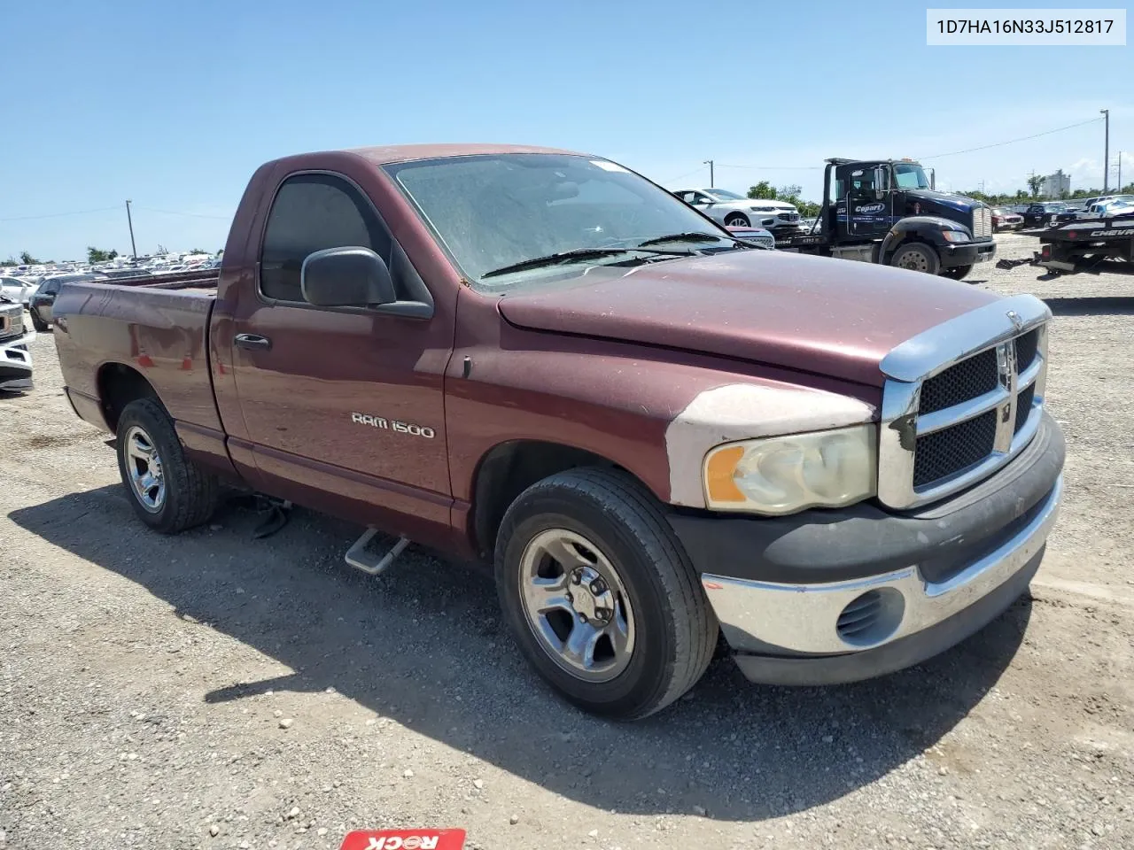 2003 Dodge Ram 1500 St VIN: 1D7HA16N33J512817 Lot: 58774704