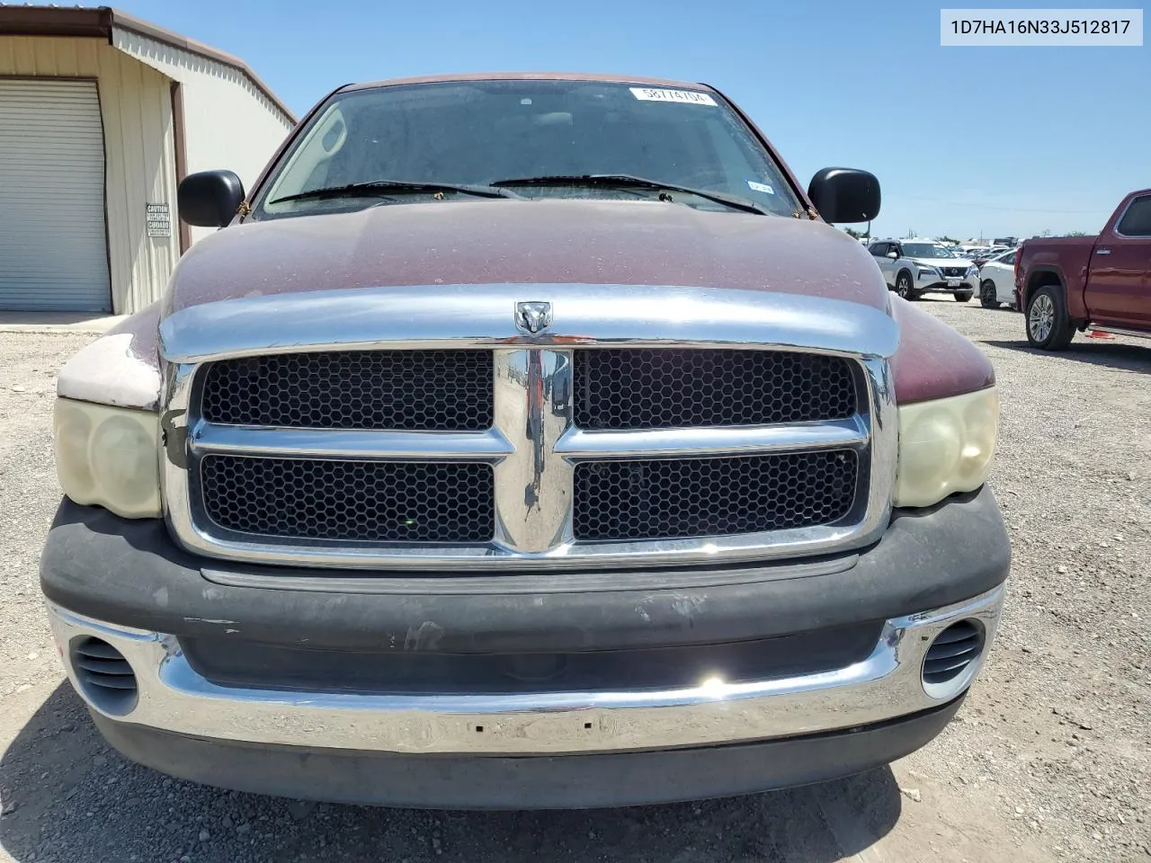 2003 Dodge Ram 1500 St VIN: 1D7HA16N33J512817 Lot: 58774704