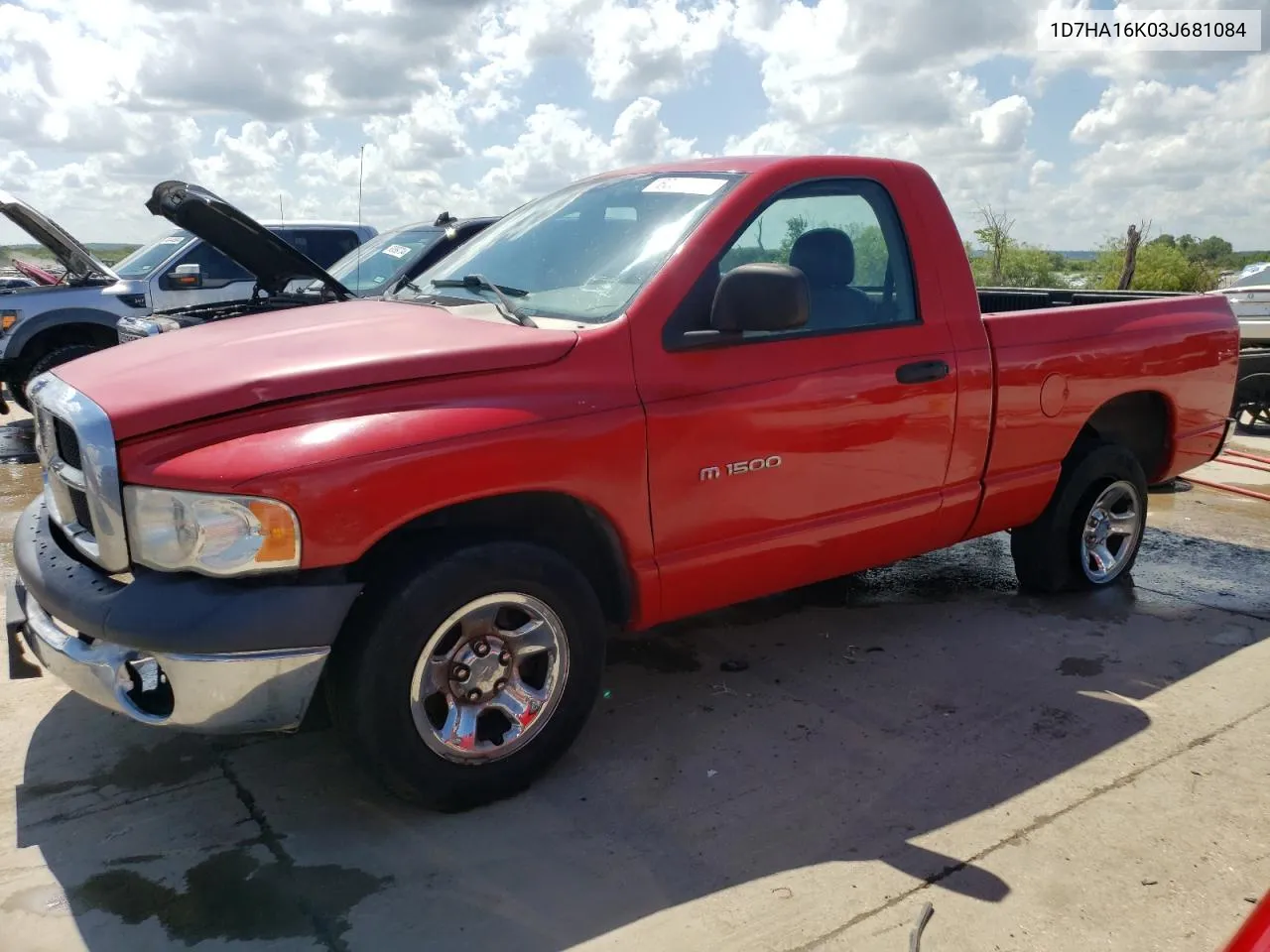 2003 Dodge Ram 1500 St VIN: 1D7HA16K03J681084 Lot: 60347944