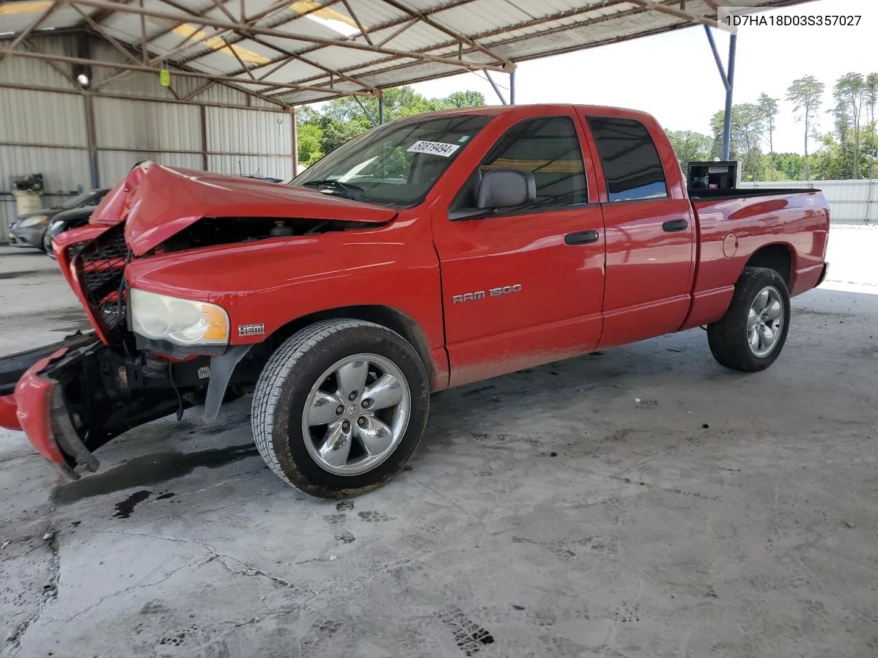 2003 Dodge Ram 1500 St VIN: 1D7HA18D03S357027 Lot: 60819494