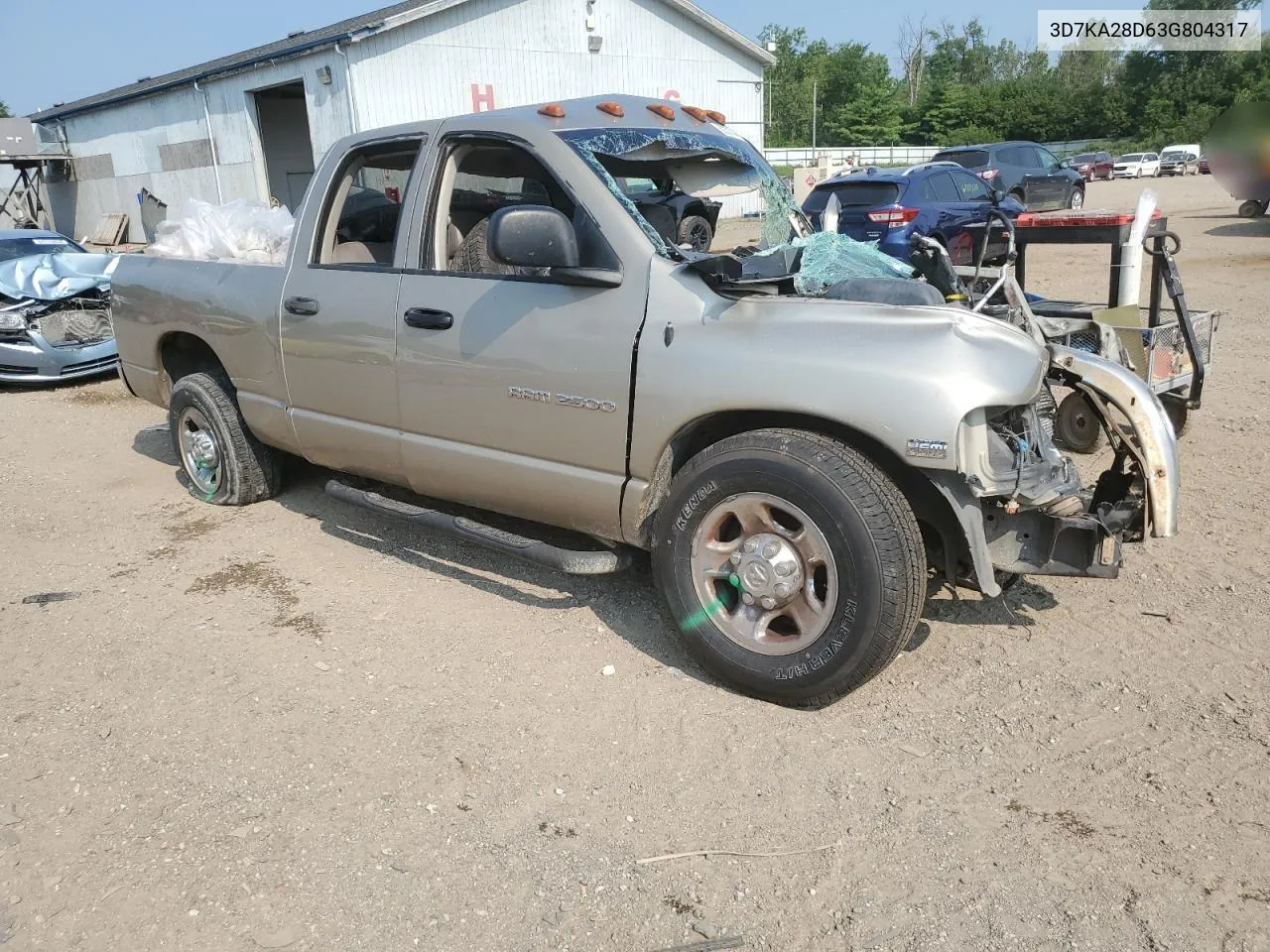 2003 Dodge Ram 2500 St VIN: 3D7KA28D63G804317 Lot: 62258744