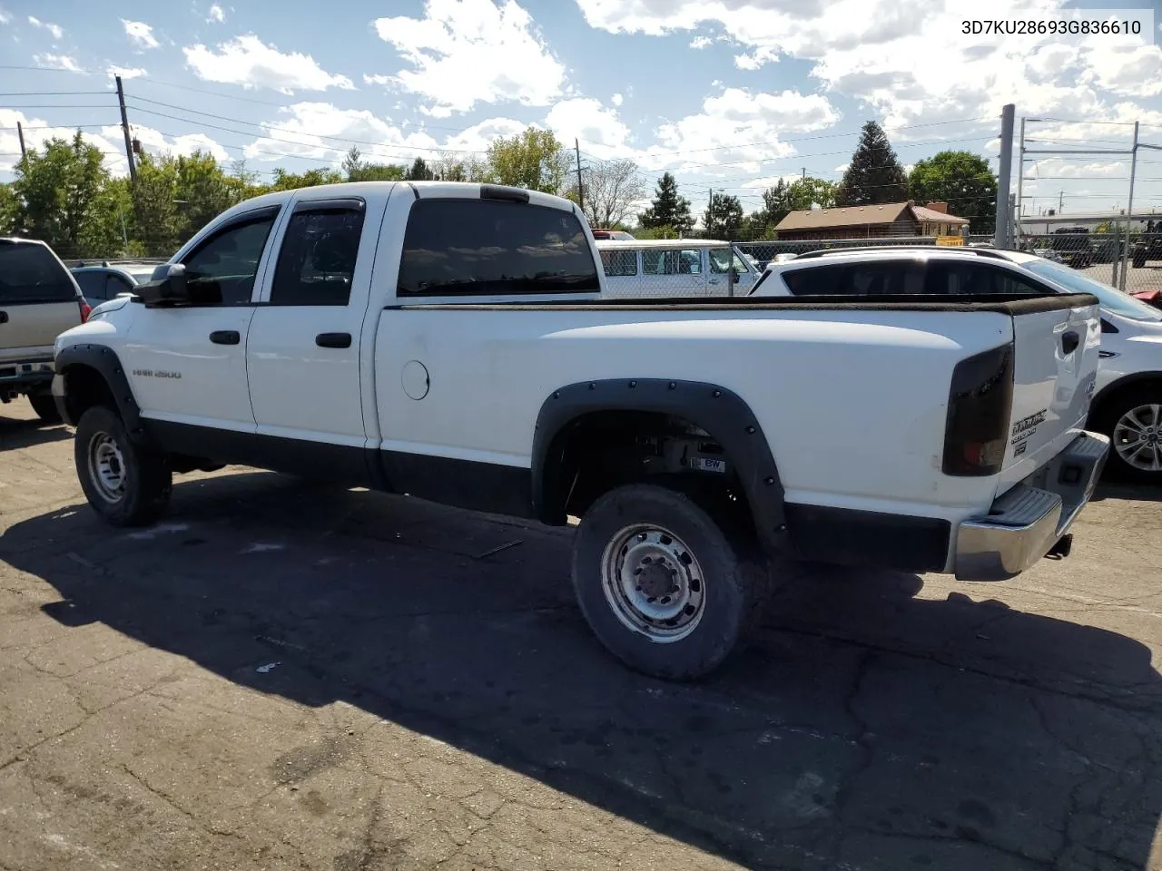 2003 Dodge Ram 2500 St VIN: 3D7KU28693G836610 Lot: 65030494