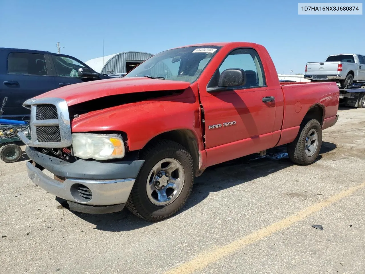 2003 Dodge Ram 1500 St VIN: 1D7HA16NX3J680874 Lot: 66494894