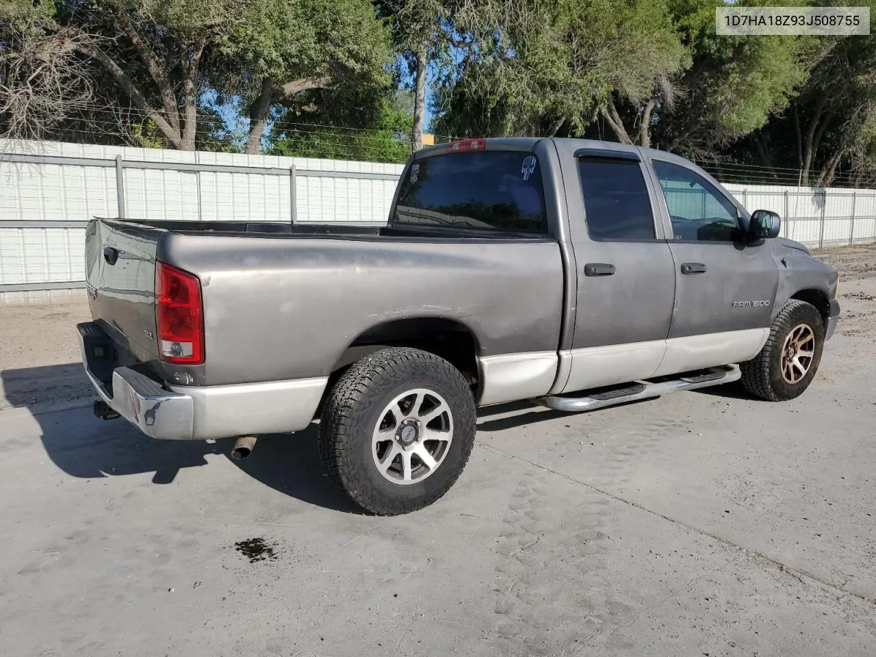 2003 Dodge Ram 1500 St VIN: 1D7HA18Z93J508755 Lot: 67155674