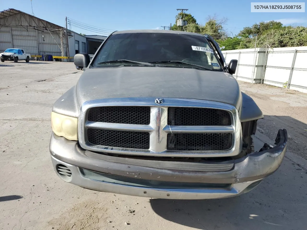 2003 Dodge Ram 1500 St VIN: 1D7HA18Z93J508755 Lot: 67155674