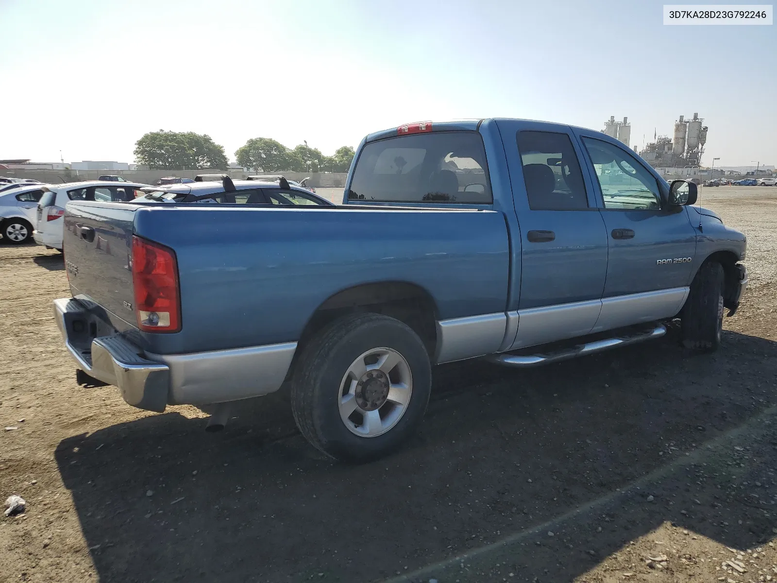 2003 Dodge Ram 2500 St VIN: 3D7KA28D23G792246 Lot: 67420904