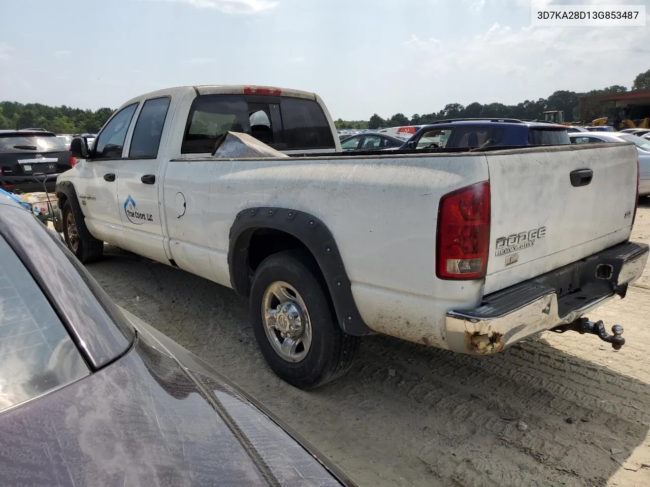 2003 Dodge Ram 2500 St VIN: 3D7KA28D13G853487 Lot: 68678254