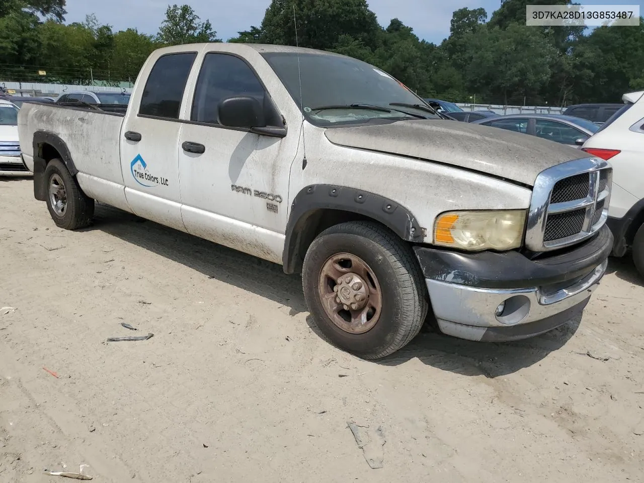 2003 Dodge Ram 2500 St VIN: 3D7KA28D13G853487 Lot: 68678254