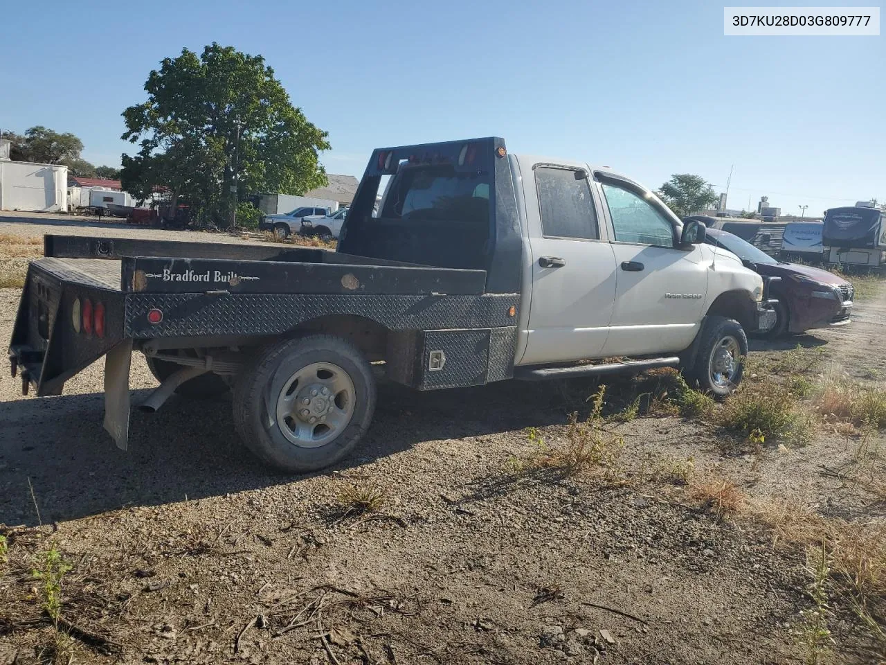 2003 Dodge Ram 2500 St VIN: 3D7KU28D03G809777 Lot: 68887114